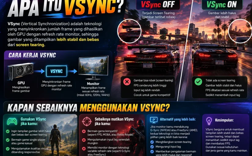 Apa Itu VSync dan Kapan Sebaiknya Digunakan?